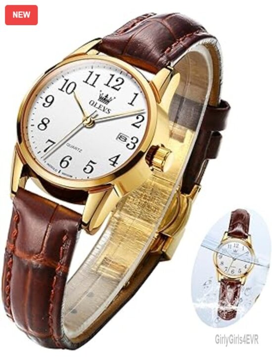 Elegant Chronograph Watch with Brown Leather Band main image 7